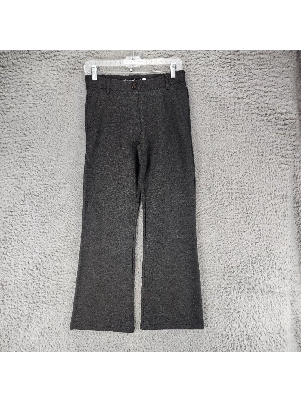 Betabrand Pants Womens Small Petite Gray Stretch Pull On Flare